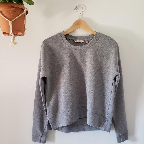 Athleta Modern Crewneck Sweatshirt Grey XS Long Sleeves - Picture 1 of 10